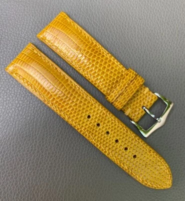 Correa de reloj de cuero genuino lagarto talla 16 17 18 19 20 21 22 23 24 25 26 mm Foto 1 de 4