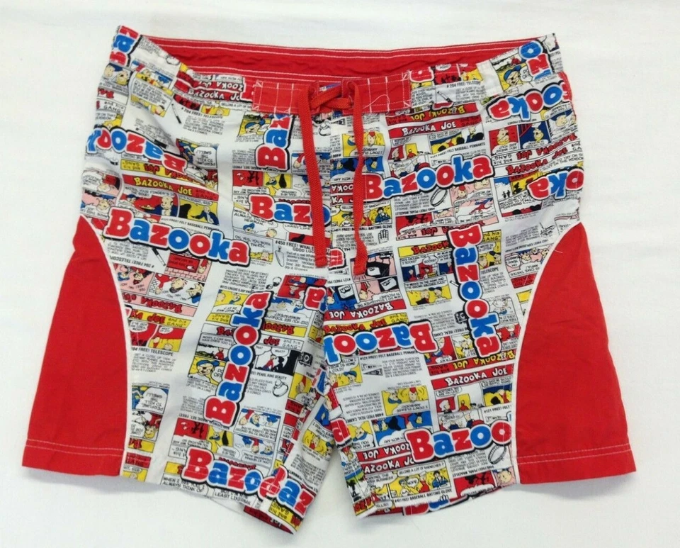 Bazooka Comic Book Print Swim Shorts Men's Size Medium Swim Trunks Foto 1 de 4