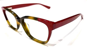 Maui Jim MJO2402-66 Red Cat Eyes Eyeglasses 52-18 140 Italy - Picture 1 of 9