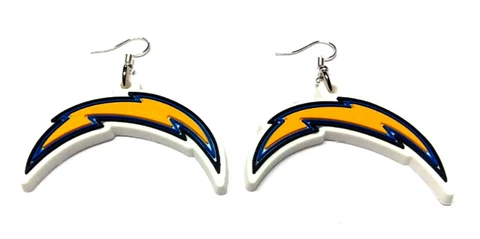 SAN DIEGO CHARGERS EARRINGS LOGO SOFT PLASTIC NEW LICENSED NFL CHARM FOOTBALL Cover