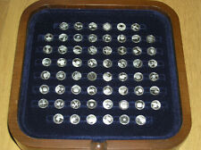 60 silver medals, America in Space, COMPLETE SET, in wooden box