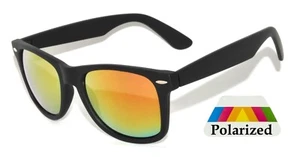 KIDS BLACK SUNGLASSES POLARIZED MIRROR LENS PROTECT CHILD'S EYES FROM UVB W/ BAG - Picture 1 of 10