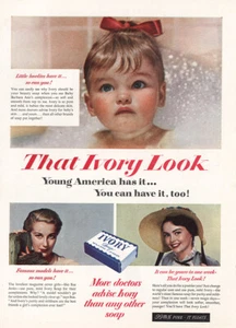 1953 Elfenbein Seife: Little Lovelies Vintage Printanzeige - Bild 1 von 1
