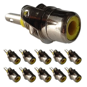 10x Cinch Einbaubuchse zum Löten Gelb Video Audio Kupplung RCA weiblich Chinch - Bild 1 von 3