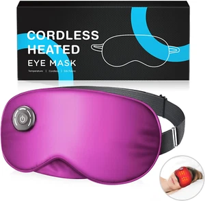 Cordless Heated Eye Mask – USB Warm Compress for Dry Eyes, Stye, Sleep Aid - Picture 1 of 12