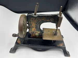 Antique German Child Toy Antique Tole Eagle Mark Sewing Machine Casige - Crank - Picture 1 of 5