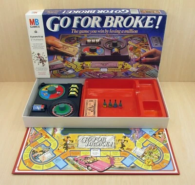 Vintage Go for Broke Board Game MB Games 1985 Complete Classic Family Fun - Image 1 of 4