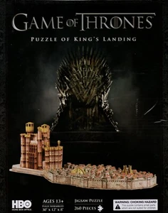USED Game of Thrones 3D Puzzle of Kings Landing 260 Piece 4D Cityscape - Picture 1 of 2