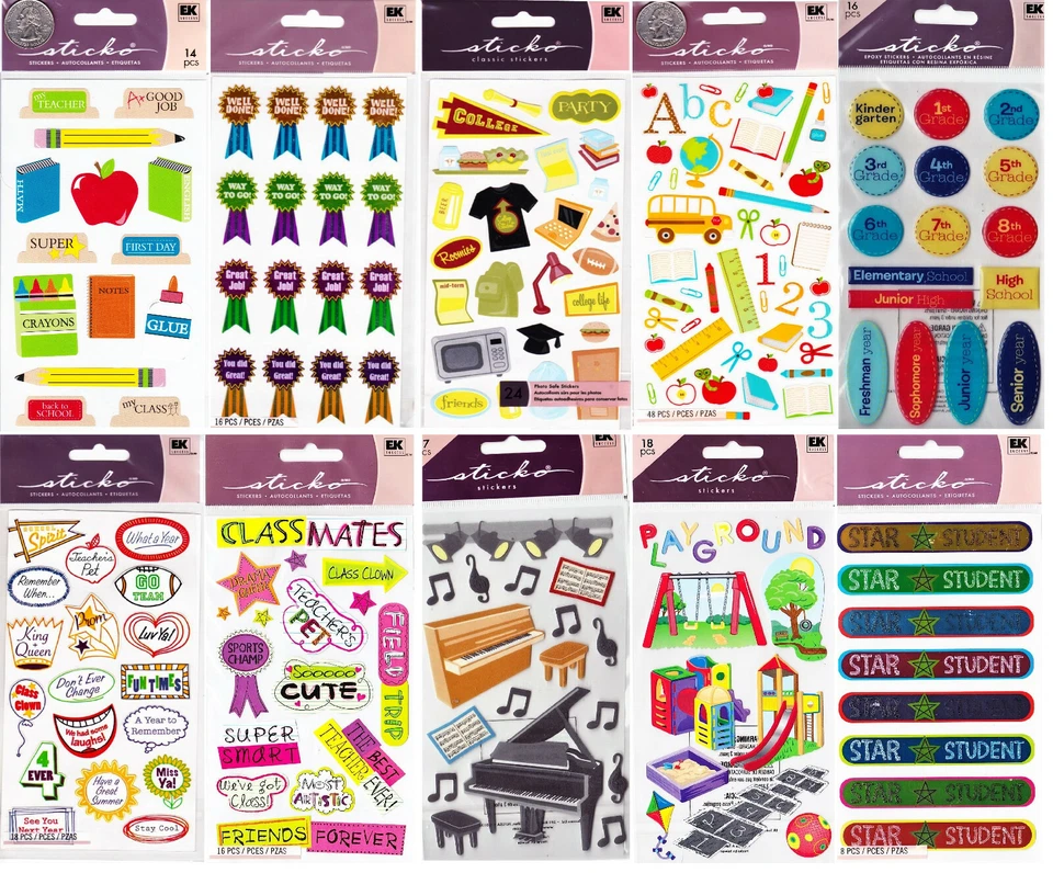 Pegatinas Sticko EDUCACIÓN Elección - Grado Escuela Secundaria Graduado Universidad - Nuevo en Paquete Foto 1 de 1