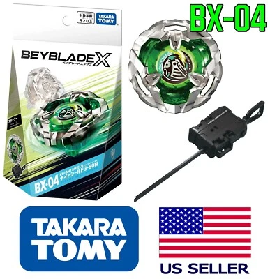 Juego de inicio nocturno Takara Tomy Beyblade X BX-04 Knight Shield 3-80N Foto 1 de 4