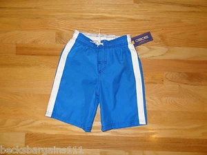 New Cherokee Boys Swim Suit Shorts Trunks Blue White XS 4/5 Polyester NWT - Picture 1 of 2