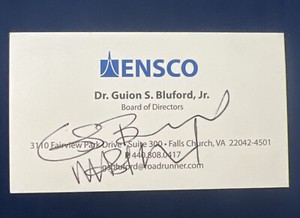GUION BLUFORD NASA ASTRONAUT SIGNED AUTOGRAPHED BUSINESS CARD 