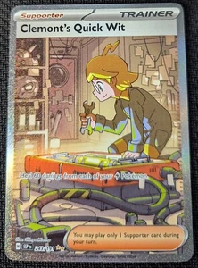 Pokemon TCG SV08 Surging Sparks Clemont's Quick Wit 243 ilustración especial M - Imagen 1 de 2
