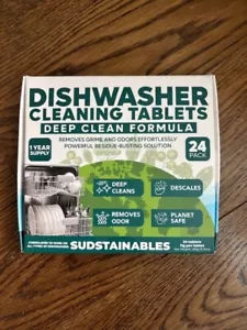 New Dishwasher Cleaner and Deodorizer Tablets, 24 Pack, Sudstainables Brand - Picture 1 of 4