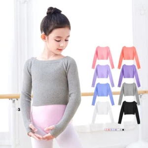 Sweater Soft Long Sleeve Knitwear Teen Elastic Ballet Flat Shoulder Sweater - Picture 1 of 32