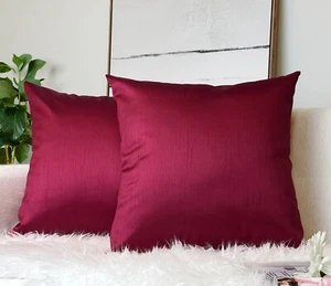 Aiking Home Solid Faux Silk Decorative Pillow Cover (Set of 2), multi-size/color - Picture 1 of 77