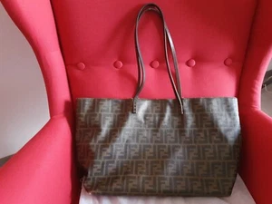 borsa donna Fendi Shopper Tote shopping bag Borsa a mano Vintage marrone - Foto 1 di 13