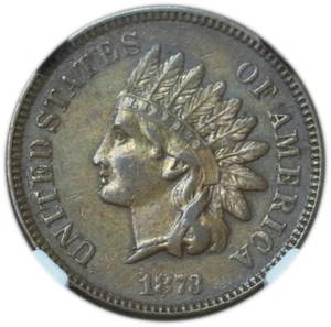 1873 Open 3 Indian Head Cent AU Details NGC - Exceptional Eye Appeal! - Picture 1 of 5