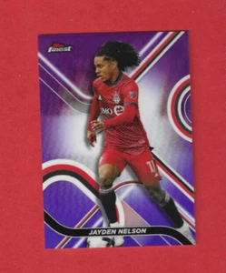 Topps Finest MLS 2022 Major League Soccer Purple 39 Jayden Nelson 101/250 - Foto 1 di 3