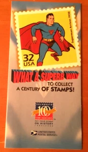 USPS POST OFFICE STAMP BROCHURE SUPERMAN CELEBRATE THE CENTURY STAMPS 2000 - Picture 1 of 5
