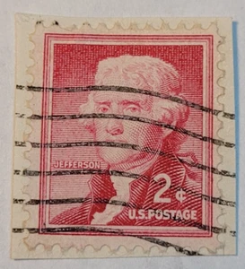 Stati Uniti affrancatura ~ Thomas Jefferson ~ 2 ₵ rosso ~ pubblicato ~ c.1954 - A05 - Foto 1 di 6