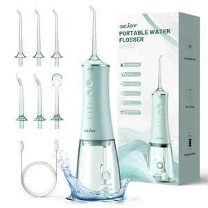 Cordless Water Flosser Dental Oral Irrigator Teeth Cleaner Travel w/ 6 Jet Tips - Picture 1 of 18