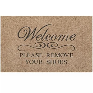 Front Door Mat Please Remove Your Shoes Welcome Door Mats Inside Outside Entr... - Picture 1 of 7