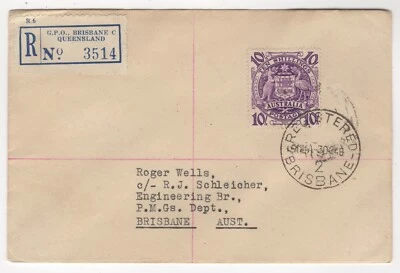 1949 Oct 3rd. First Day Cover. 10/- Coat of Arms. - image 1 of 2