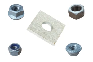 HDG Nuts & Fixings - Hex / Flange / Nyloc / BZP Square Washers M6 M8 M10 M12 M16 - Picture 1 of 6