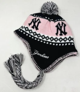 Forty Seven Brand Beanie MLB New York Yankees Navy Blau Rosa Quaste Bommel Strickmütze - Bild 1 von 6