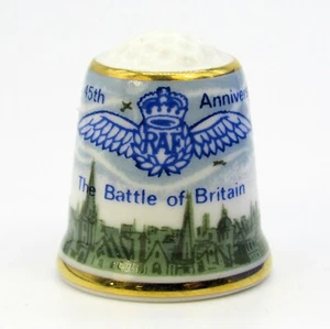 SUTHERLAND COLLECTABLE THIMBLE '45TH ANNIVERSARY, BATTLE OF BRITAIN' FROM 1985 - Picture 1 of 6