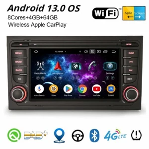Carplay Android 14 DAB+ Autoradio 8-Kern 4G Navi für Audi A4 RS4 RNS-E SEAT EXEO - Bild 1 von 24