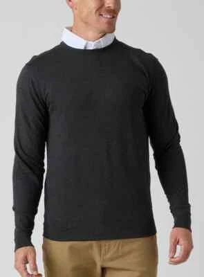 Sudadera de golf Straight Down Woods para hombre mediana carbón cuello redondo NUEVA NUEVA CON ETIQUETAS Foto 1 de 4