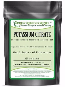 Citrato de potasio - Citrato de tripotasio monohidrato - grado alimenticio USP, - Imagen 1 de 2
