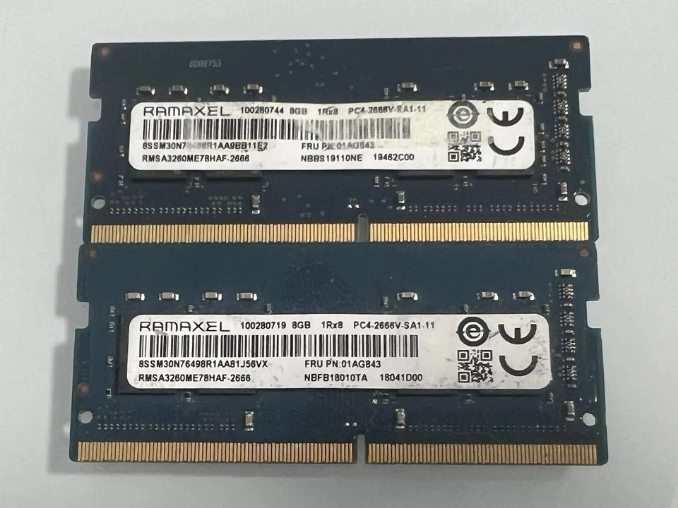Ramaxel 16 GB (8 GB x 2) DDR4-2666 MHz 2Rx8 SODIMM Memoria RAM RMSA3260KC78HAF Foto 1 de 2