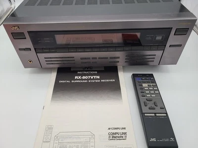 JVC RX-807VTN Digital Surround System Receiver, Remote & Manual 'bundle' *Works* - Image 1 of 4