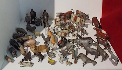 Animales de granja de plomo pintados de colección, aves + personas x aproximadamente 50, varias marcas Foto 1 de 4