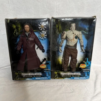 (2) VAN HELSING MONSTER SLAYER 12" FIGURA DE ACCIÓN FRANKENSTEIN JACKMAN CAJA DMG Foto 1 de 4
