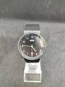 Braun BN0032BKBK Men's Watch Quartz 40mm Black Leather Strap Used - Picture 1 of 6