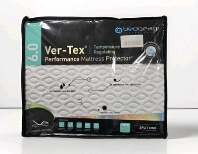 Bedgear Ver-Tex Performance Mattress Protector Split King – Instant Cooling New - Image 1 of 4