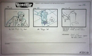 RoboCop Alpha Commando Production 1998 Hand Drawn Storyboard Orion Pictures - Picture 1 of 2