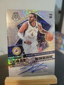 2021-22 MOSAIC BASKETBALL FAST BREAK AUTO DUANE WASHINGTON JR RC Silver Prizm - Picture 1 of 2