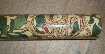 1 ROLL Morris & Co. Wallpaper HONEYSUCKLE Green/Coral/Pink Unopened - Image 1 of 4