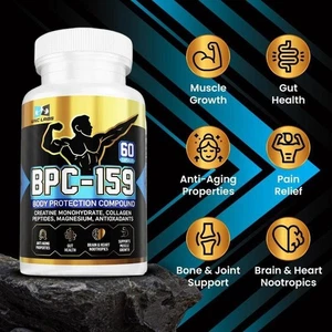 BPC-159 Peptide Capsules- Blend with Creatine Monohydrate,Magnesium Gluten Free - Picture 1 of 10
