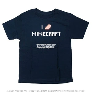 New Navy Blue Jinx Minecraft I Porkchop Minecraft Licensed T-shirt Youth Small - Picture 1 of 1