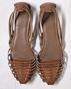 J. Crew Sandals Women's US 10 Brown Woven Vegan Huarache Easy-going Summer Wear - Picture 1 of 7