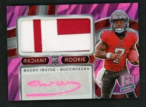 2023 Panini Spectra RRP-BIG Bucky Irving Radiant Rookie Pink /25 Auto - Picture 1 of 2