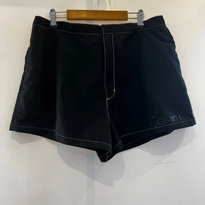 Calvin Klein Swimming Shorts Size XL Black Logo Pockets Mens Swim Bottom Wear - Picture 1 of 11