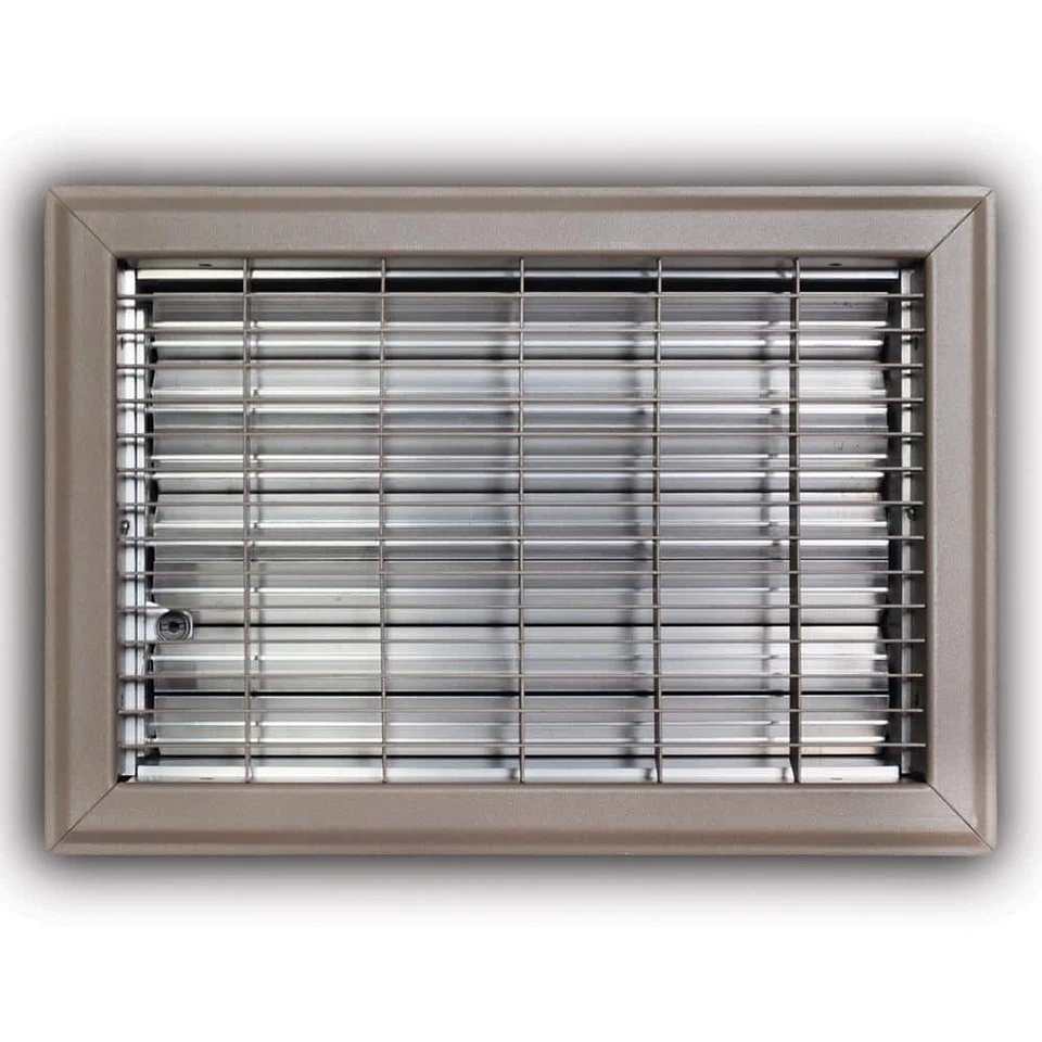 8 pulgadas X 12 pulgadas Registro de suministro de piso de acero de alta resistencia de 1 vía en marrón-E154O08X12 Foto 1 de 4