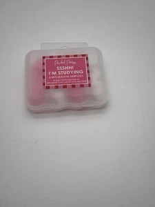 Packed Party SSSHH! I'M STUDYING silicone earplugs Set Of 4, NEW - Picture 1 of 9